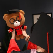 33cm Doktor Üniformalı Panda Peluş Oyuncak Ayı - 8