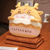 Tavşan Kürklü Çizgi Film Ejderha 3'ü 1 Arada Yastık Battaniye - Yeşil, Küçük Yastık Battaniye 100*150cm thumbnail 11