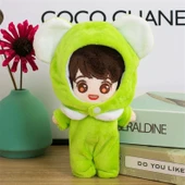 20cm Şeker Tavşan Peluş Bebek Giysileri - Çiçekli Elbise - 9