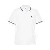 Timberland Tipped Pique Short Sleeve Polo Beyaz Erkek T-Shirt - 1