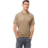 Jack Wolfskin Travel Polo M Erkek Bej Polo T-Shirt - 2