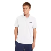 Timberland Small Linear Logo Print Polo Beyaz Erkek T-Shirt - 2