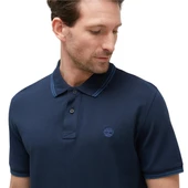 Timberland Tipped Pique Short Sleeve Polo Dark Sapphıre Erkek T-Shirt - 5