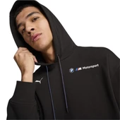 Puma Bmw Mms Ess+ Hoodıe Fleece Erkek Siyah Sweatshirt - 4