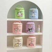 Peluş Makyaj Saklama Kutusu - Sarı Köpek - 12x12x12cm - 2