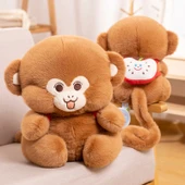 Muzlu Oturan Maymun Peluş Oyuncak - 30cm - 4