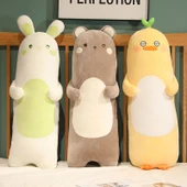 Çizgi Film Hayvan Uyku Bacak Yastığı Peluş Oyuncak - Kahve Ayı 90cm - 10