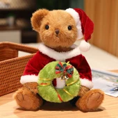 Noel Ayıcık 32cm - Açık Kahve Hediye Kutulu - 8