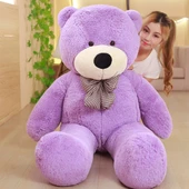 Mor Peluş Oyuncak Ayı - 140cm - 7