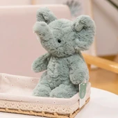Yumuşak Peluş Oyuncak - Yeşil Fil 55cm - 4