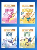 Suyla Rengarenk Boyama Seti 4 Kitap - 1