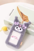Kuromi Çizgi Film Kartlık - Gri 17x10cm - 1