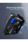 4+1 Kişi Bağlantılı Motosiklet Kask Kulaklık İnterkom 1000 mAh Pil Kapasite - 2