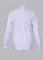 Yakalı Spor Polar Mont Beyaz Renk - 2