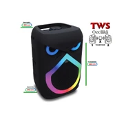 Auris KLN140 25W 8 inç Mikrofonlu RGB Bluetooth Hoparlör thumbnail 3