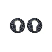 Antika Tarz Dekoratif Pirinç Oda Kilit Rozeti - 49mm, Oksit - 1