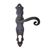 Antika Tarz Dekoratif Pirinç Ferforje Oda Kapı Kolu - 210x43 mm, Oksit - 1