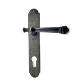 Antika Tarz Dekoratif Pirinç Taşra Banyo Kapı Kolu - 220x35 mm, Oksit - 1