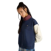 Vans COLORBLOCK HALF ZIP MOCK Kadın Mavi Sweatshirt - 3