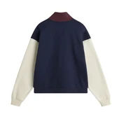 Vans COLORBLOCK HALF ZIP MOCK Kadın Mavi Sweatshirt - 2