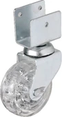 Hts 328 - 50x20 mm Şeffaf Makaralı Kısa U Tablalı Teker 4 Adet - 1