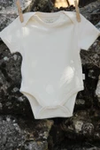 Naturaborn GOTS Organik Sertifikalı Kroşetalı Kısa Kollu Bebek Body - 1