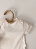 Naturaborn GOTS Organik Sertifikalı Kroşetalı Kısa Kollu Bebek Body thumbnail 10