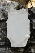 Naturaborn GOTS Organik Sertifikalı Kroşetalı Kolsuz Bebek Body - 1