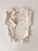 Naturaborn GOTS Organik Sertifikalı Uzun Kollu Kroşetalı Bebek Body thumbnail 7