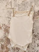 Naturaborn GOTS Organik Sertifikalı Kroşetalı Kolsuz Bebek Body thumbnail 9