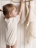 Naturaborn GOTS Organik Sertifikalı Kroşetalı Kısa Kollu Bebek Body thumbnail 11