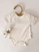 Naturaborn GOTS Organik Sertifikalı Kroşetalı Kısa Kollu Bebek Body thumbnail 6