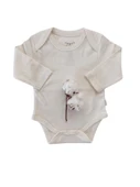 Naturaborn GOTS Organik Sertifikalı Uzun Kollu Kroşetalı Bebek Body thumbnail 9