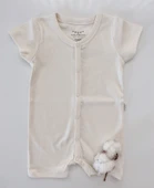 Naturaborn GOTS Organik Sertifikalı Yarım Kollu Şort Paçalı Bebek Tulum - 9