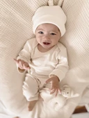 Naturaborn GOTS Organik Sertifikalı Patiksiz Uzun Kollu Manşetli Tulum thumbnail 11