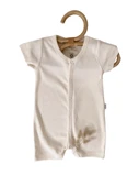 Naturaborn GOTS Organik Sertifikalı Yarım Kollu Şort Paçalı Bebek Tulum - 4