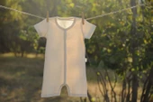 Naturaborn GOTS Organik Sertifikalı Kroşetalı Yarım Kollu Şort Paçalı Bebek Tulum - 3