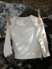 Naturaborn GOTS Organik Sertifikalı Yenidoğan Zarf Yakalı Uzun Kollu T-Shirt - 9