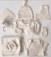 Naturaborn GOTS Organik Sertifikalı Yenidoğan Kız Bebek Hastane Çıkışı Set - 5