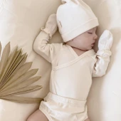 Naturaborn GOTS Organik Sertifikalı Bebek Kimono Yaka Body thumbnail 9