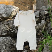 Naturaborn GOTS Organik Sertifikalı Patiksiz Uzun Kollu Manşetli Tulum - 6