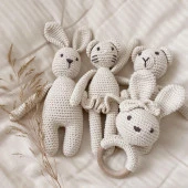 Naturaborn Natural amigurumi el örgüsü oyuncak etekli kedicik - 1