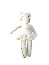 Naturaborn Natural amigurumi el örgüsü oyuncak etekli kedicik - 4