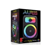 Auris KLN130 25W 8 inç Mikrofonlu RGB Bluetooth Hoparlör thumbnail 3