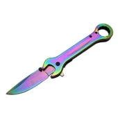 8000A Anahtar Görünümlü Renkli Kamp Çakı 19 cm - Otomatik, Metal Sap - 1