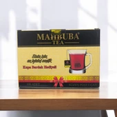 Mahbuba Std 100 Ithal Seylan Sri Lanka Ceylon Kaçak Sallama Süzen Bardak Poşet Siyah Yaprak Çayı 100x2gr + Cam Bardak He - 1