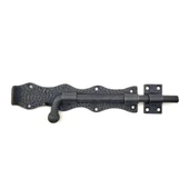 Antika Tarz Dekoratif Pirinç Dövme Kapı Sürgüsü - 20cm, Oksit - 1