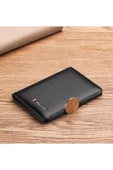 İtalyan Malı Hakiki Deri Erkek Cüzdan Kartlık Premium Klasik Siyah - 2
