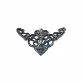 Dekoratif Köşe Süsü, Köşelik - Küçük, 19x34mm, Nikel, 100 Adet - 1