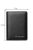 İtalyan Malı Hakiki Deri Erkek Cüzdan Kartlık Premium Klasik Siyah - 4